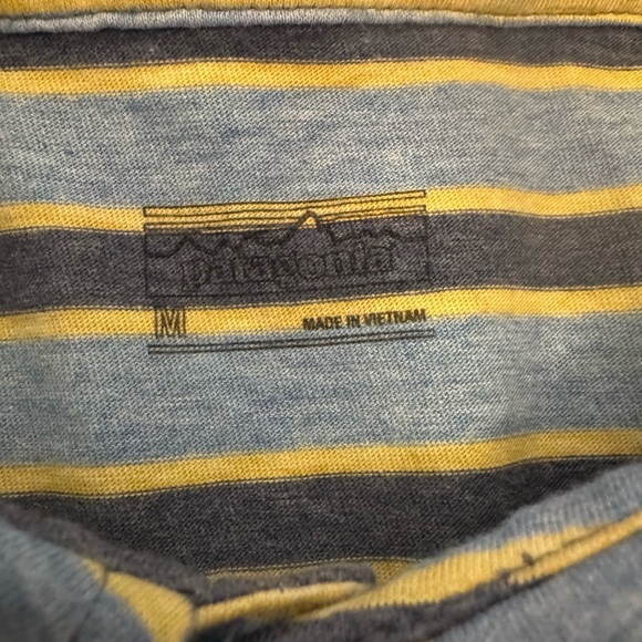 Men’s Patagonia polo striped cotton top - Picture 4 of 5